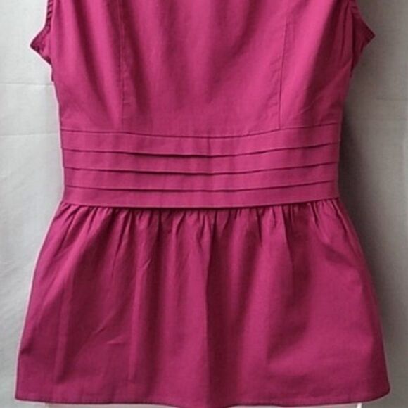 Rampage Women's Magenta Cap Sleeve Ruffled Peplum Blouse Size Medium NWT - Picture 9 of 14